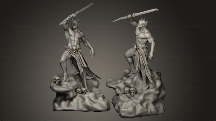Статуэтки герои, монстры и демоны (Святилище Малаката, STKM_0076) 3D модель для ЧПУ станка